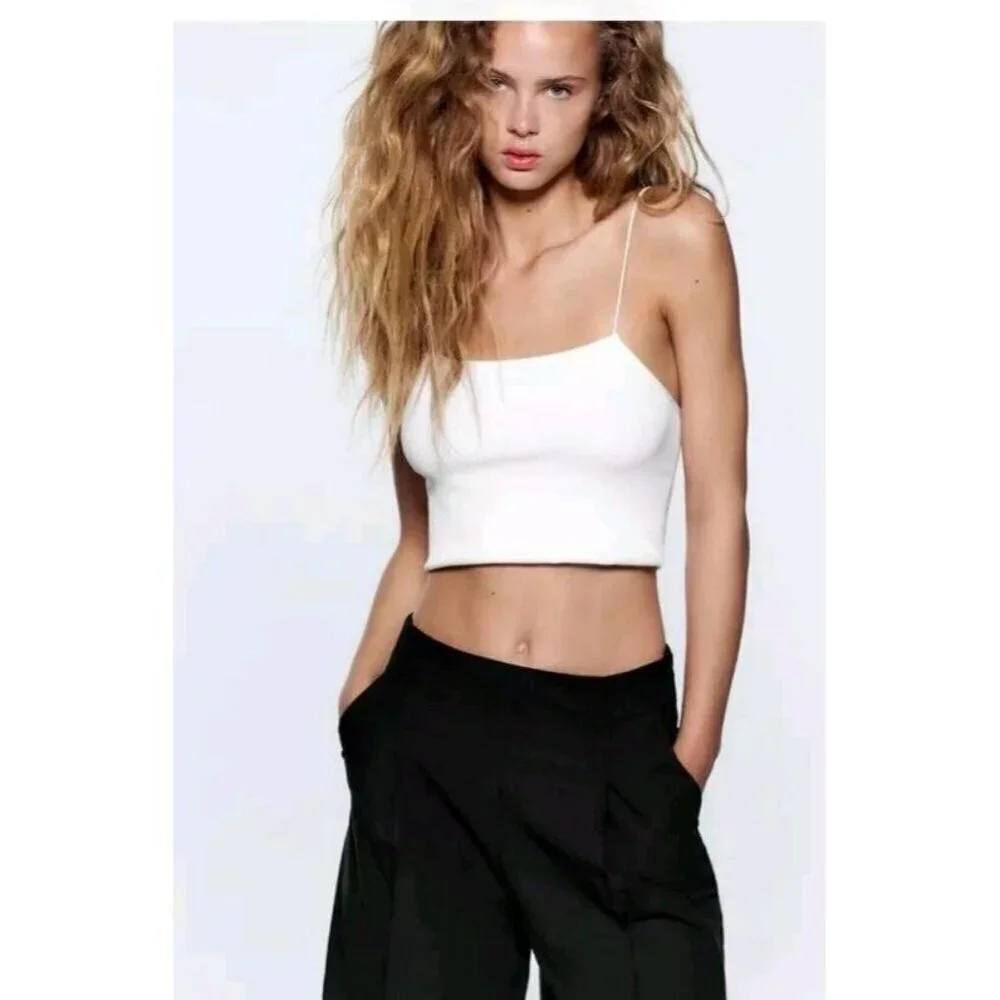 BNWT ZARA FULL LENGTH LINEN BLEND BLACK PANTS TROUSERS SIZE M 7385 490